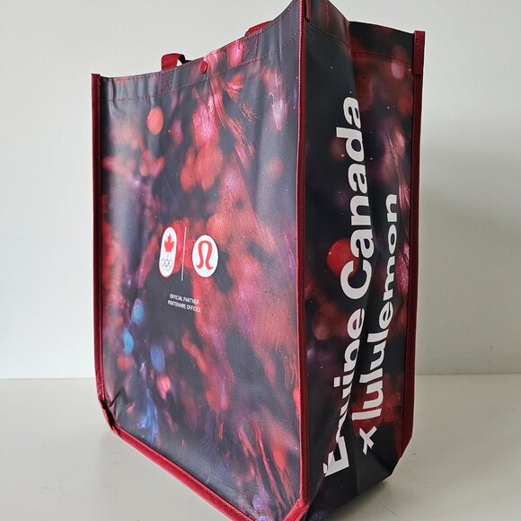 4 x New LULULEMON Multicolor TEAM CANADA Reusable Shopping Bag Large - Picture 3 of 9